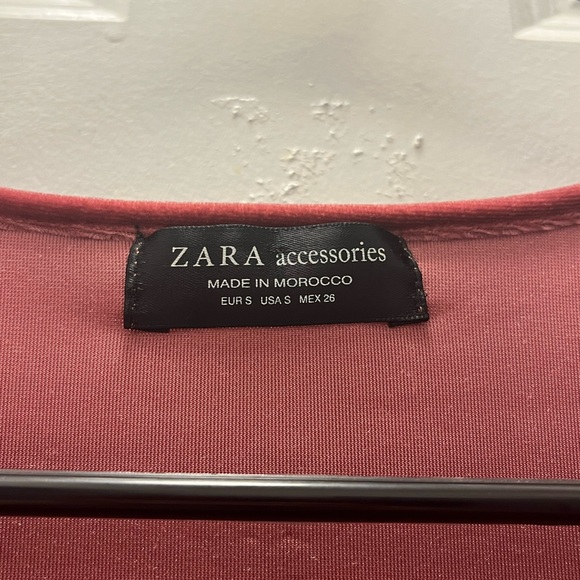 Zara Raspberry Deep V Velvet Bodysuit - Picture 7 of 7